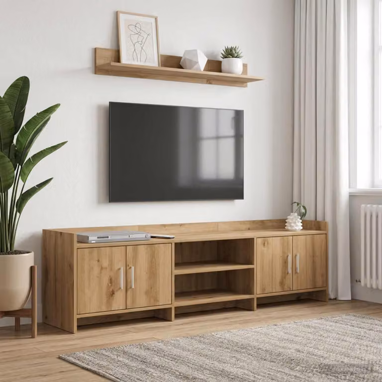 Mobile TV vidaXL Rovere Artigianale Marrone L: 168 cm, P: 33 cm, H: 47 cm