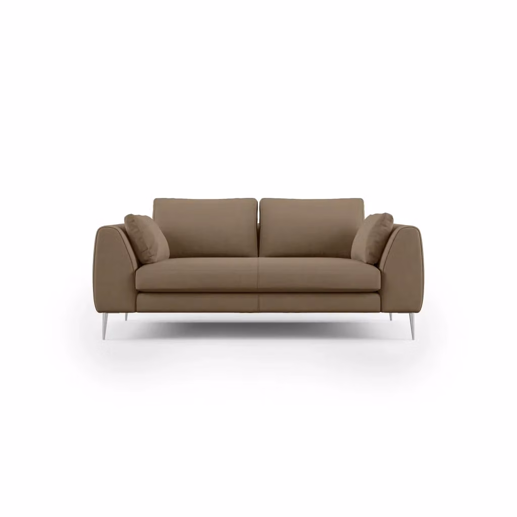 Divano moderno Plano Divani.Store in microfibra tecnica smacchiabile marrone L: 196 cm – 2