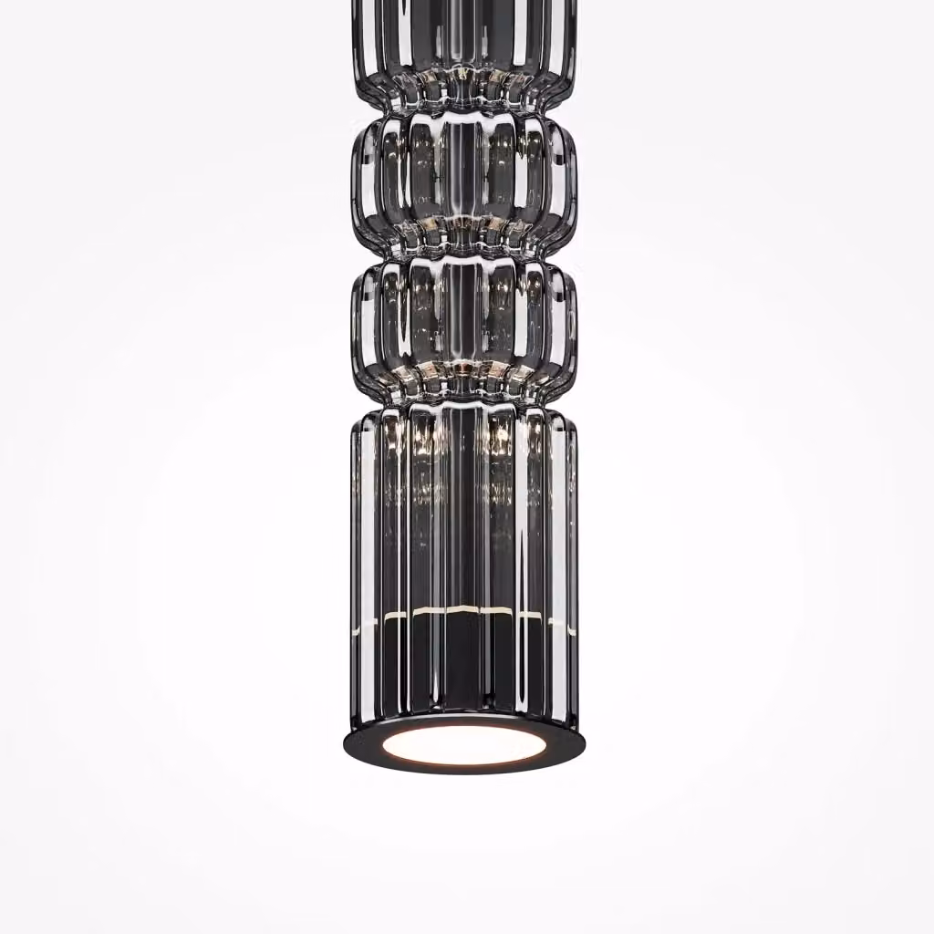 Maytoni Lampadario a Sospensione Moderna Ordo con LED Integrato in Metallo e Vetro Trasparente Nero – 2