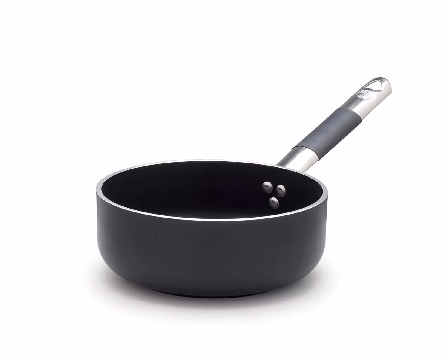 Casseruola Bassa AlBlack in alluminio antiaderente 5mm, per induzione con manico “cool”, diam. 24cm