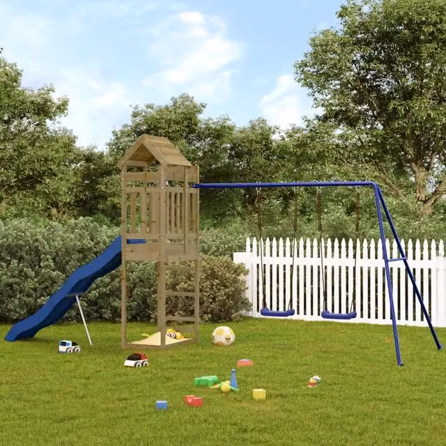 Set da Gioco da Esterno in Legno di Pino Impregnato 3156966