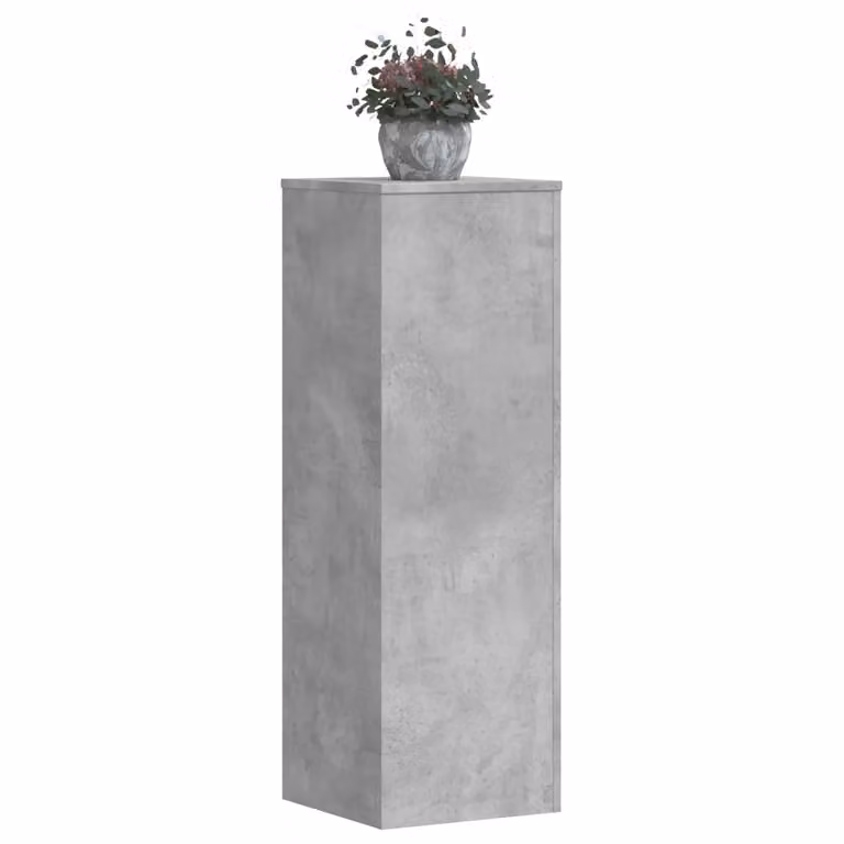 Set di 2 supporti per piante vidaXL in stile moderno, colore grigio cemento, L/P/H: 33 x 33 x 100 cm