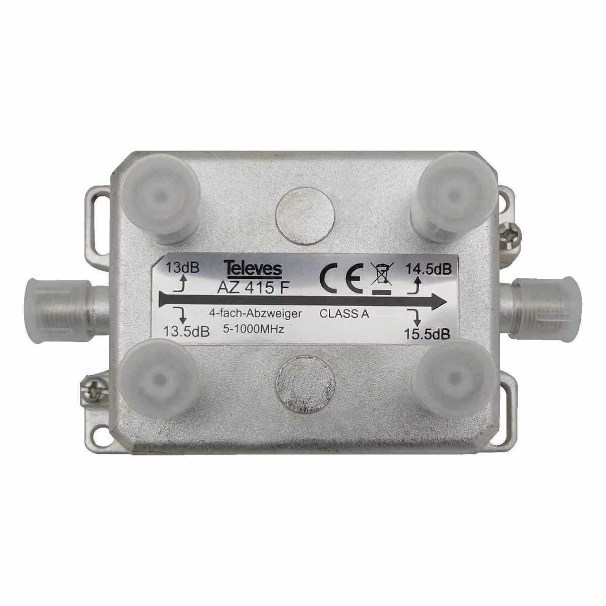 Televes F - Derivatore quadruplo 4-1000 MHz AD: 12-16 dB AZ415F