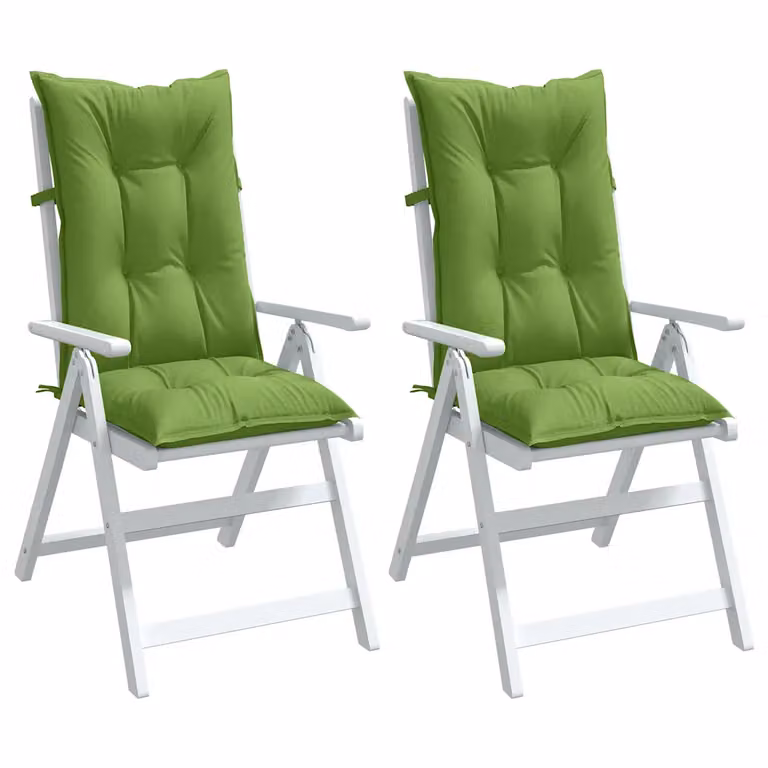 Set di 2 cuscini per schienale di sedia vidaXL in tessuto verde, L 120 cm x H 50 cm x P 7 cm