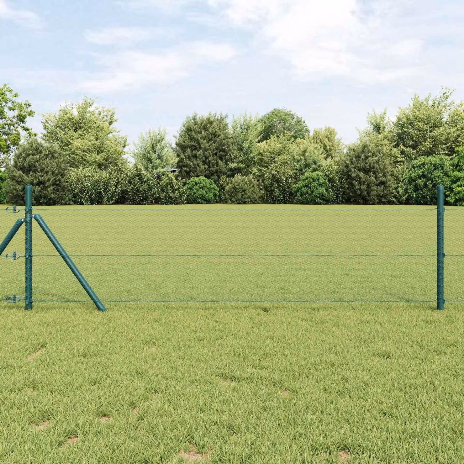 Maison Exclusive - Recinzione a maglia esagonale, 1,4 x 10 metri, PVC, colore verde