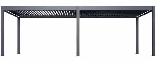 Pergola bioclimatica ROJAPLAST Prestige con azionamento elettrico e illuminazione a LED 8x4 m indipendente