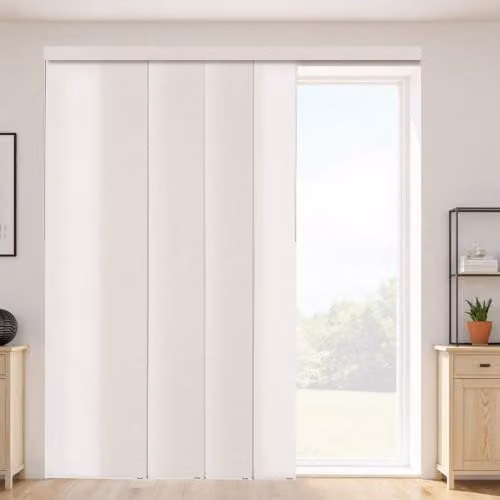 VEVOR Tende a Pannello Binario Estensibile da 116 cm a 218 cm di Larghezza, Tende a Pannello Regolabili Fino a 243 cm di Altezza, Tende a Pannello Oscuranti per Porte Scorrevoli, Marrone Chiaro