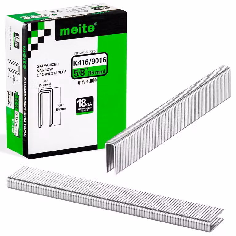 Graffette a U, modello 90, zincate, 5,7 x 16 mm, confezione da 4000 pezzi, per chiodatrici pneumatiche