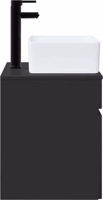 Mobile Lavabo | Armadio Lavabo da parete Nero 49 x 41 x 63 cm