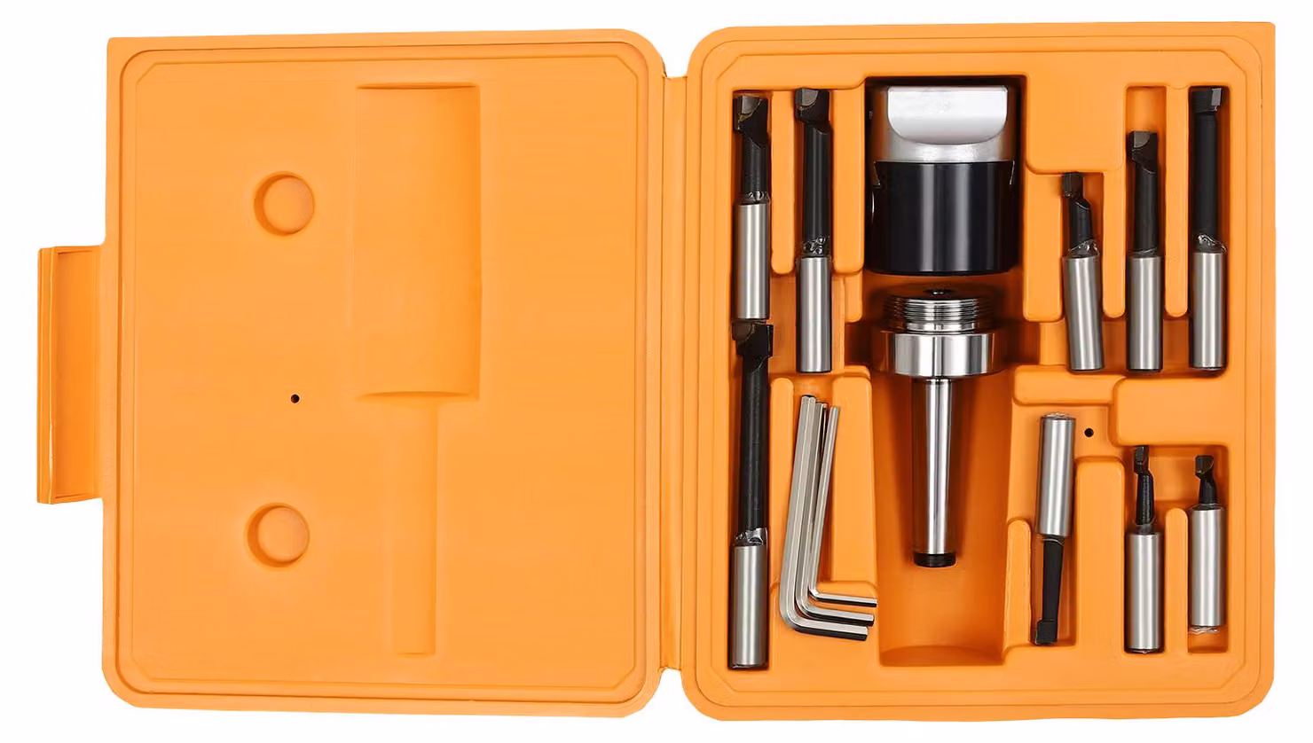 Set di utensili CNC a barra di alesatura, testa di foratura da 50 mm, barra di alesatura da 12 mm di diametro, nero e arancione