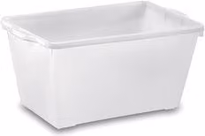 Bacinella rettangolare impilabile Giganplast in plastica bianca L/P/H: 80 x 52 x 40 cm