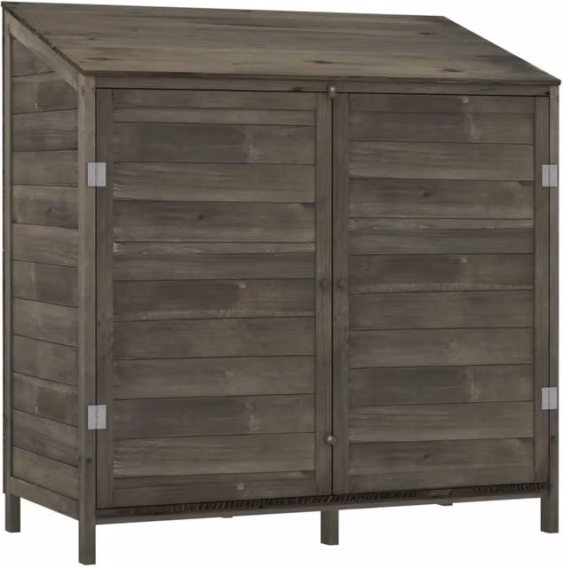 Capanno da Giardino Antracite 102x52x112cm Legno Massello Abete CFW3409252