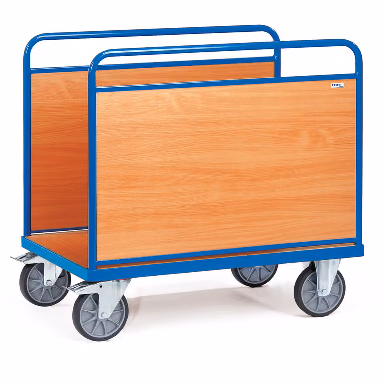 Carrello per balle Fetra Multivario con decorazione in faggio, superficie di carico 1000x700 mm, sistema modulare