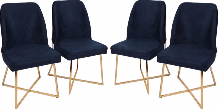 Skye Decor, Madrid 908 V4, set di sedie (4 pezzi), oro, 100% METALLO, 50 x 49 x 90 cm