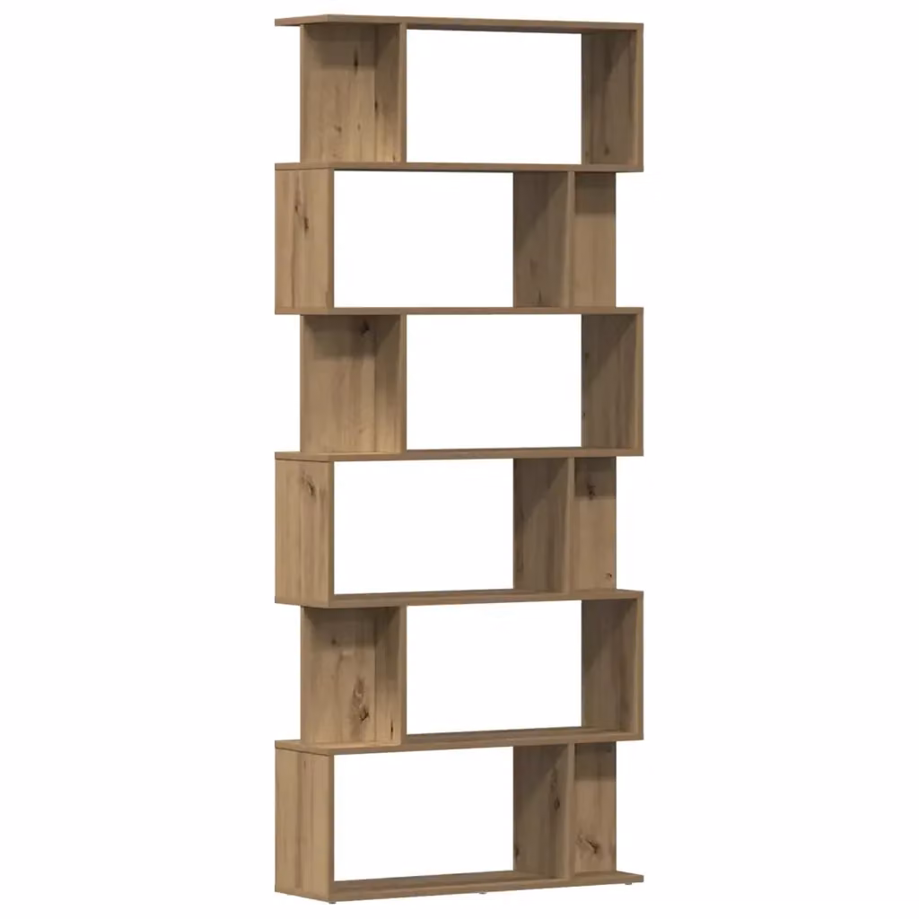 Libreria a muro Design Mania in legno e MDF marrone con design classico per soggiorno L: 80 cm, P: 24 cm, H: 192 cm – 2