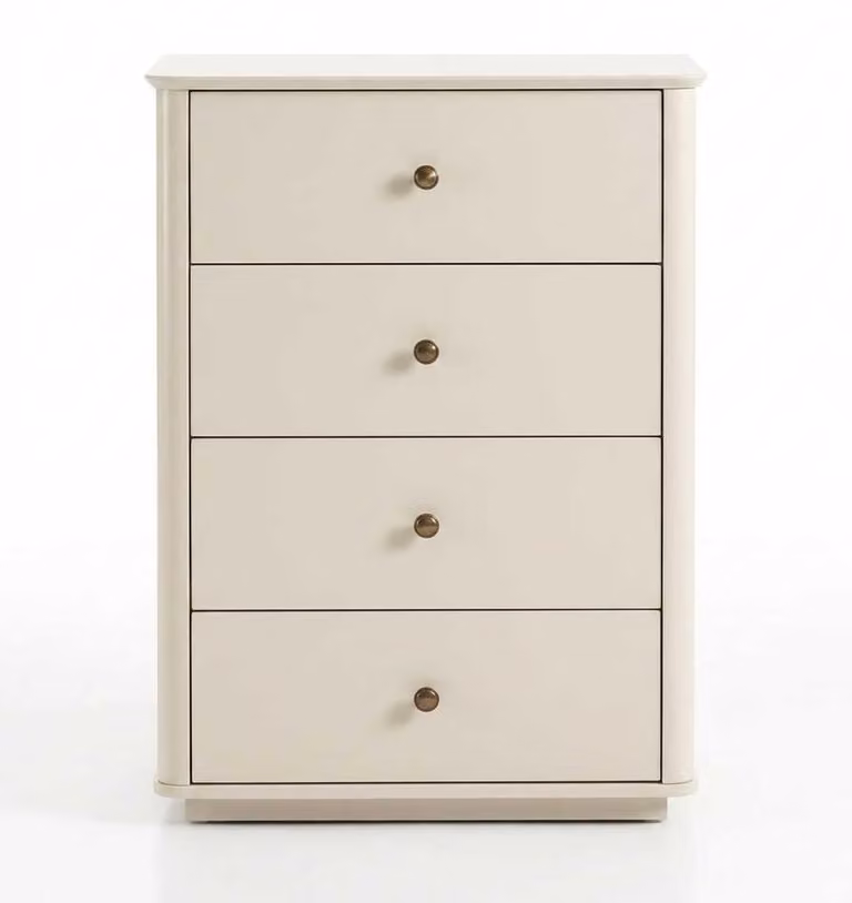 Schubladenkommode Beige Modern Eleganter Kommode Schrank Sideboard