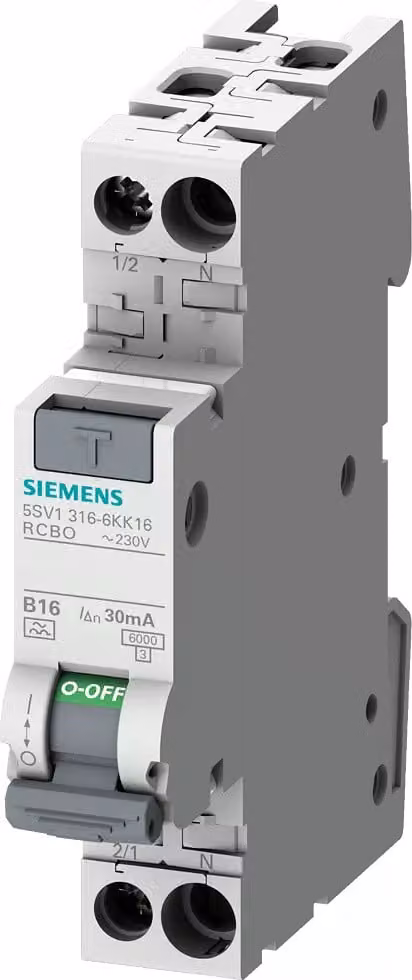 Siemens FI/LS compatto 1P+N 6 kA Tipo A 300 mA C4 5SV16167KK04