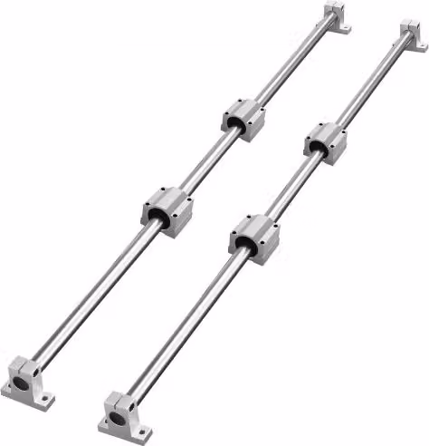 VEVOR Set di guide lineari SFC20 in acciaio inossidabile e alluminio colore argento, 2 guide di scorrimento da 1.000 mm e 4 blocchi di scorrimento SC20 con supporti per macchine automatizzate