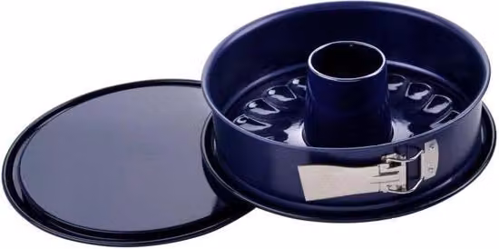 Stampo a cerniera Dr. Oetker Springform con fondo piatto, Ø 26 cm, Blu in smalto resistente ai graffi
