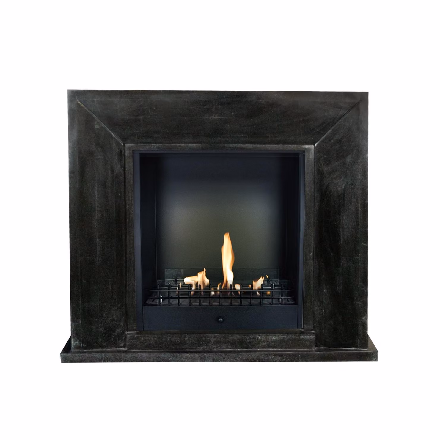 Caminetto a etanolo Xaralyn - Nero BCL-SBP - pietra naturale lucidata nera - riscaldamento a 3 kW - caminetto da incasso incluso - caminetto decorativo