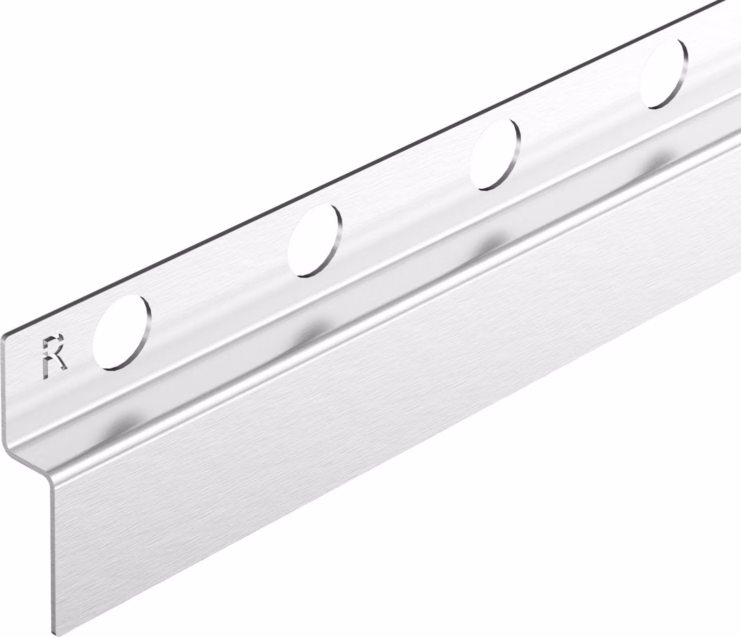Modanatura a parete destra 170 cm in acciaio inox
