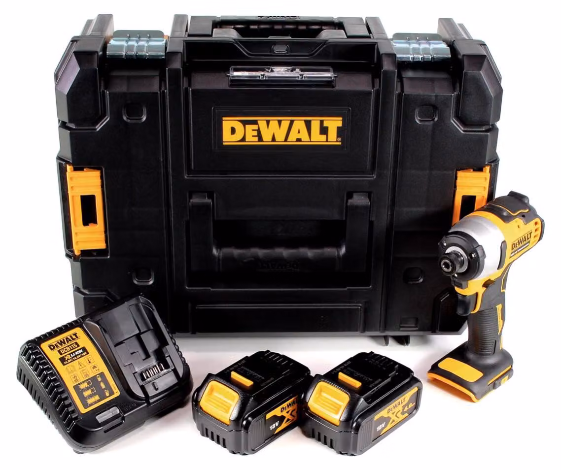 DeWalt DCF 809 M2T Avvitatore ad impulsi a batteria 18V / Brushless + 2x Batterie 4,0 Ah + Caricatore + Valigetta T-STAK