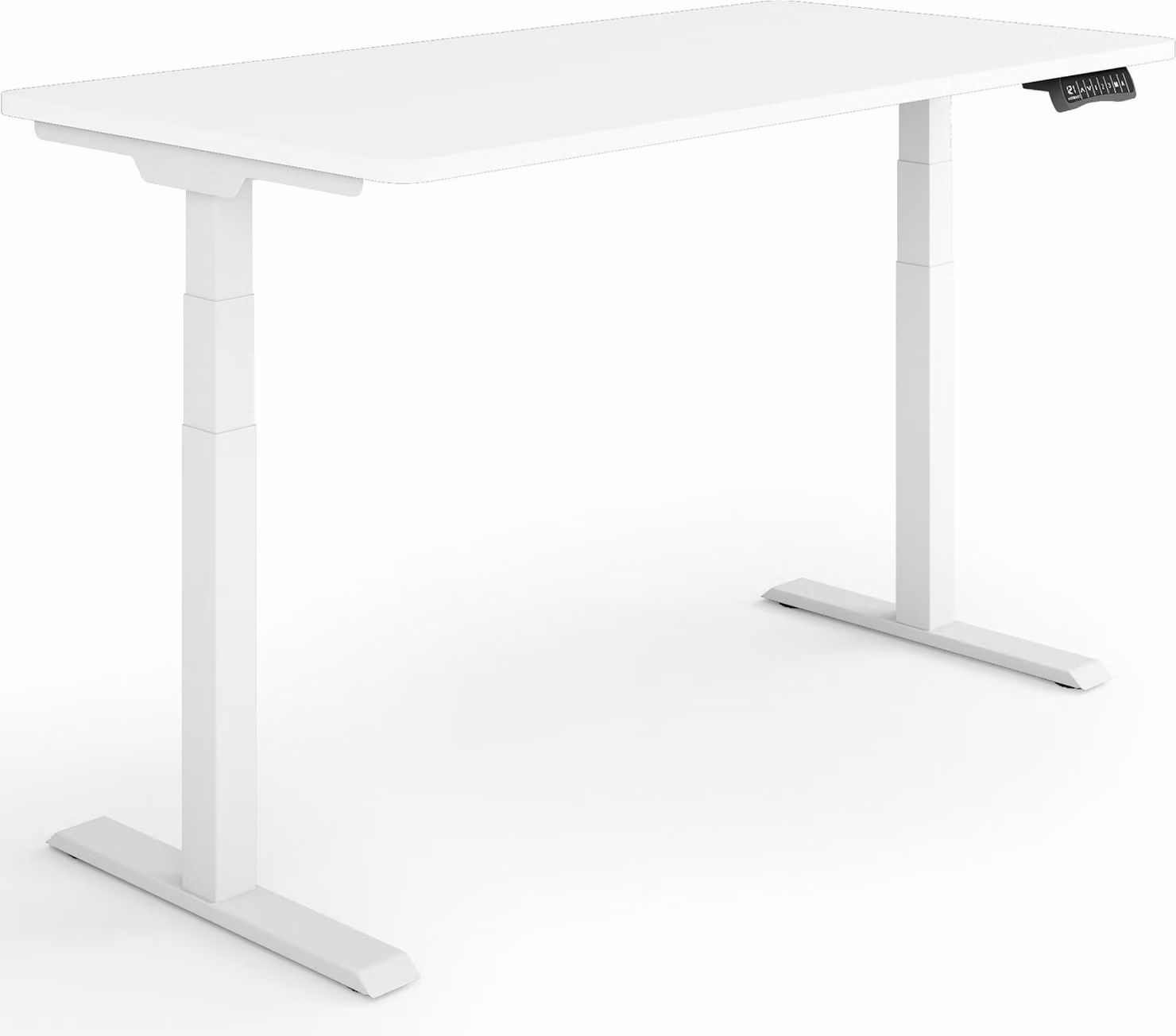 ESMART EZX-132WW 120x60cm Bianco Scrivania ergonomica regolabile in altezza elettricamente in modo continuo da 60,5 a 125,5 cm 3x memoria Promemoria attività Montaggio rapido