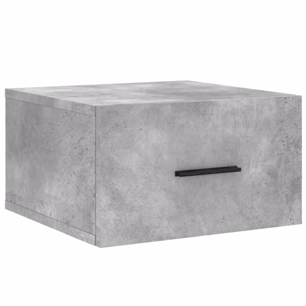 Comodino a Muro Grigio Cemento 35x35x20 cm