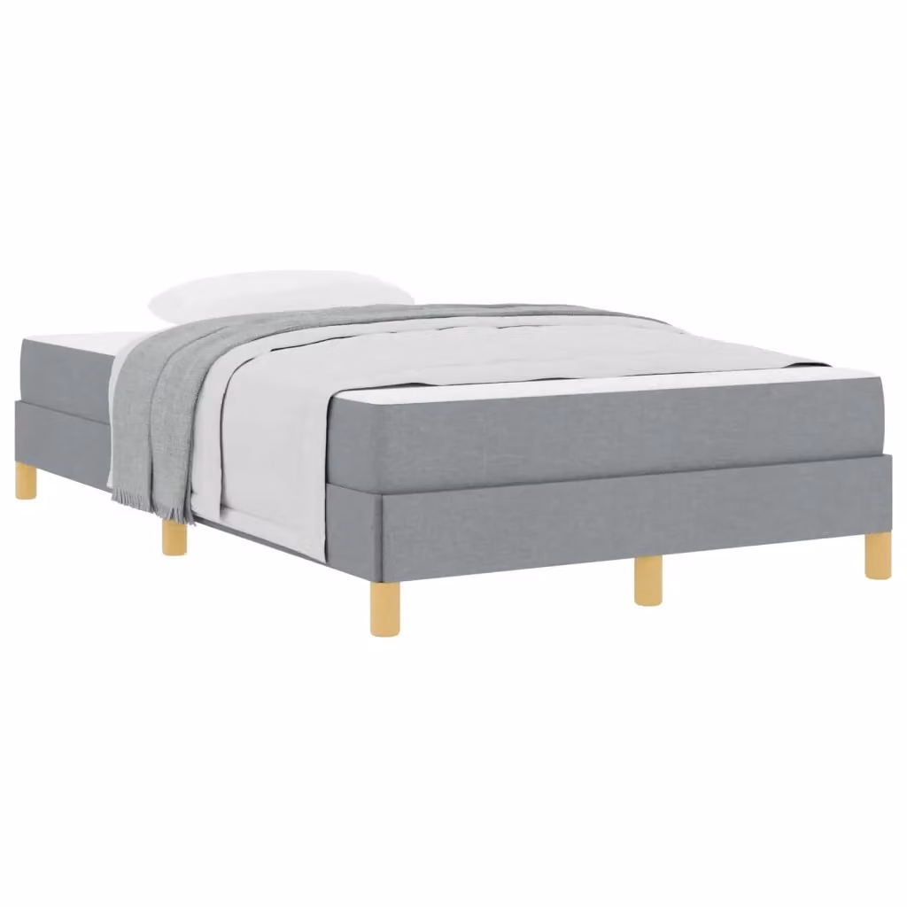 Letto moderno con materasso a molle a tasche vidaXL in tessuto grigio L/P: 120 x 200 cm – 2