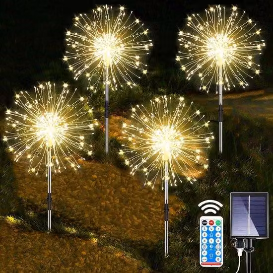 Ghirlanda luminosa a energia solare con 120 LED, bianca, 8 modalità, resistente alle intemperie, per balcone, terrazza, giardino