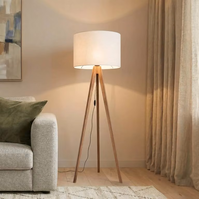 Lampada da terra Grand TK Lighting, Legno scuro, Soggiorno / Sala da pranzo, Legno, Moderno, Lampada da terra