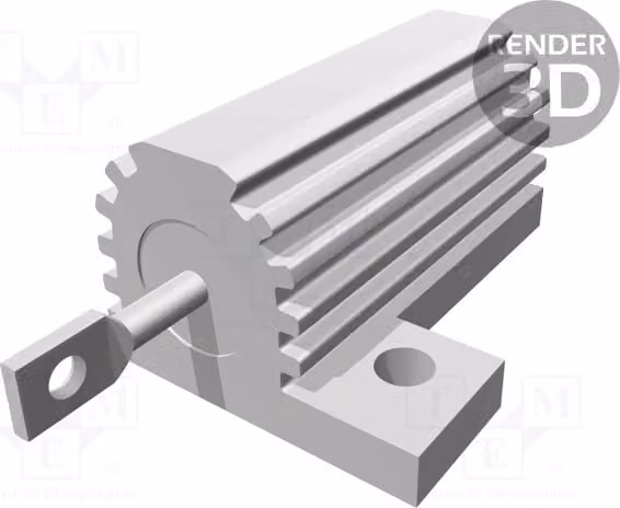 1 x Resistenza: Resistenza a filo, avvitabile, 220Ω, con dissipatore di calore, 25W, 2-1625971-4