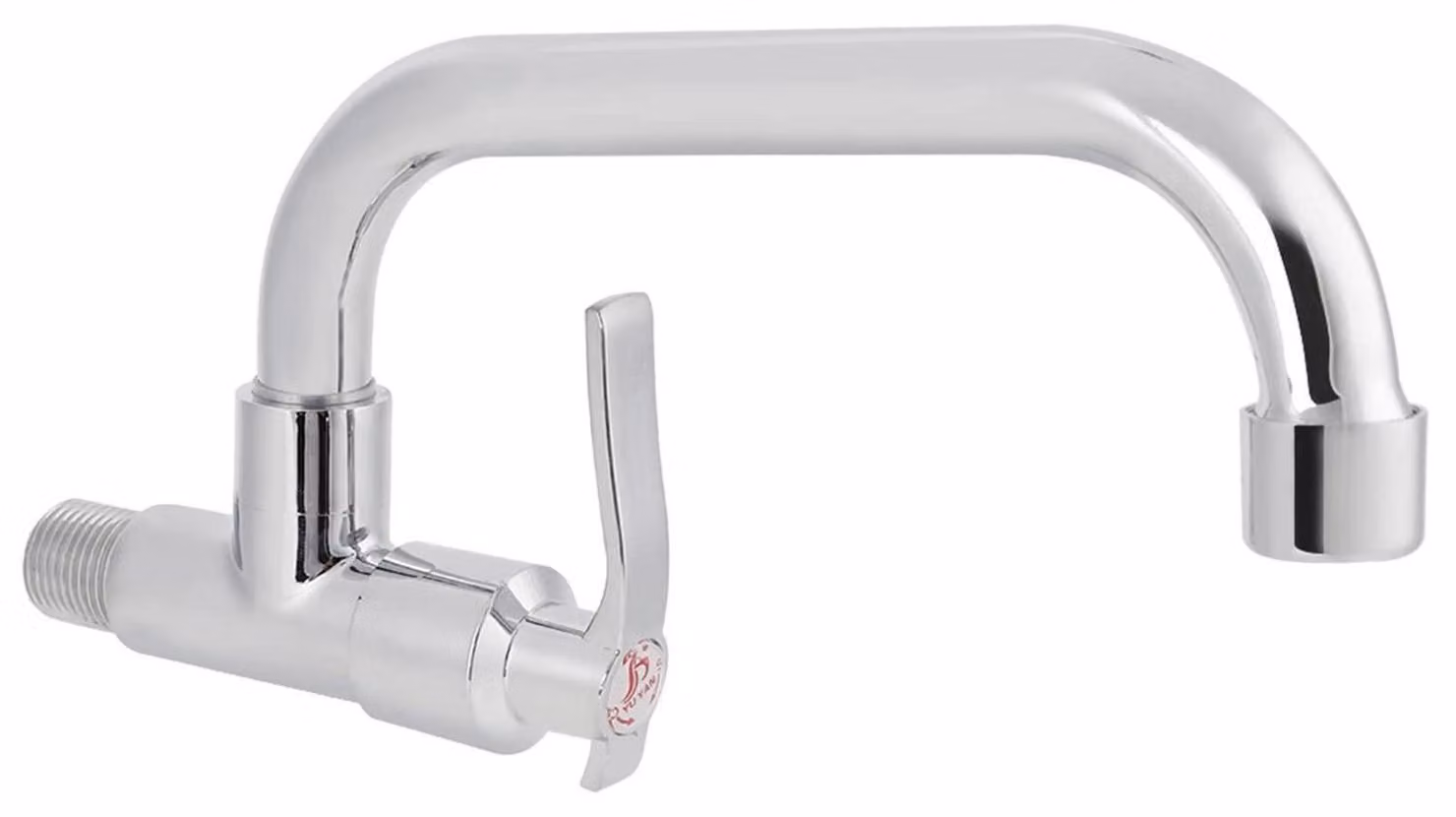 Miscelatore da cucina, montaggio a parete, acciaio inossidabile, girevole a 360°, attacco G1/2, 25 cm