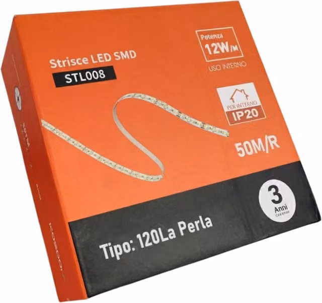 Striscia LED Professionale Sololed da 50 Metri per Interni, Luce Naturale 4000K, 24V, 1375 lm/mt, IP20, Autoadesiva e Dimmerabile, Taglio 1.8 mm