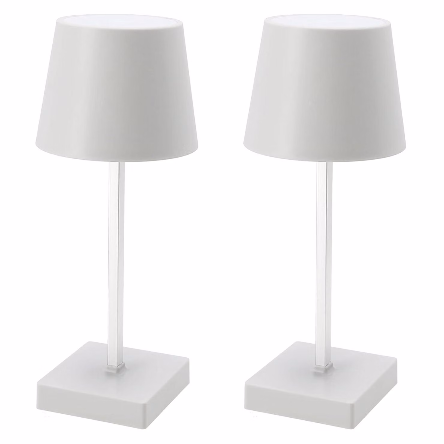 set di 2 lampade da tavolo con funzione touch Bianco caldo Lampada da comodino USB Bianco Ricaricabile Luminosità regolabile Lampada da scrivania Dimmerabile