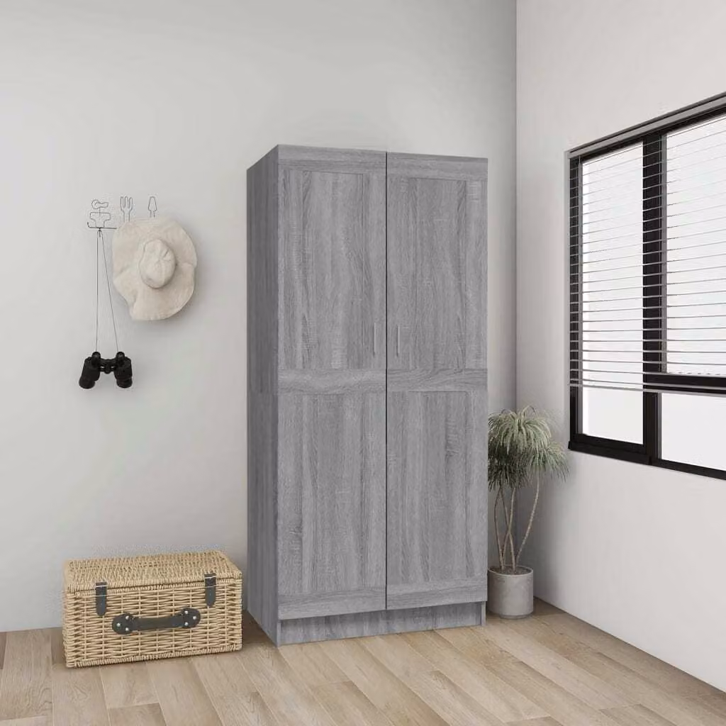 vidaXL Armadio Grigio Sonoma 82,5x51,5x180 cm Materiale a base di legno - Armadio - Guardaroba - Armadio - Armadio per riporre oggetti