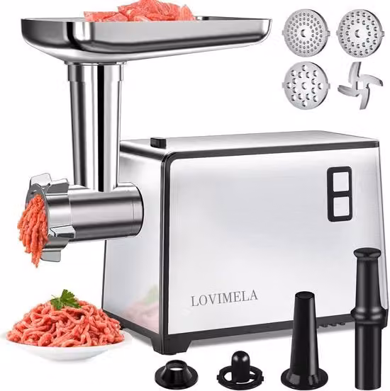 Elettrodomestico per macinatura carne 2500W con accessorio per creazione di polpette