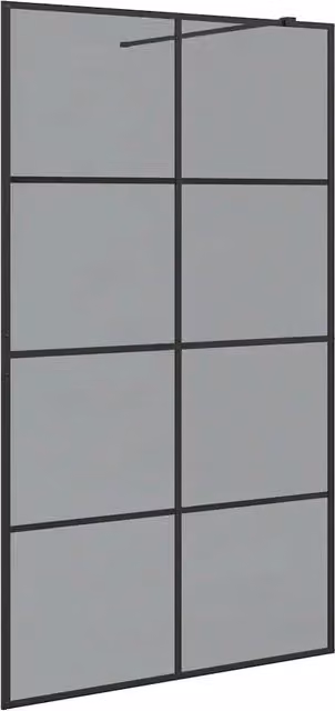 Parete Doccia Walk-in Nero 115 x 195 cm vetro temperato CFW4057985