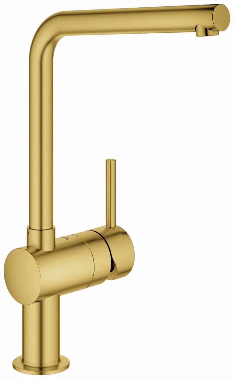 GROHE Minta Mitigeur monocommandé pour évier, saillie 210mm, bec en L, orientable, 31375GN0, 31375GN0