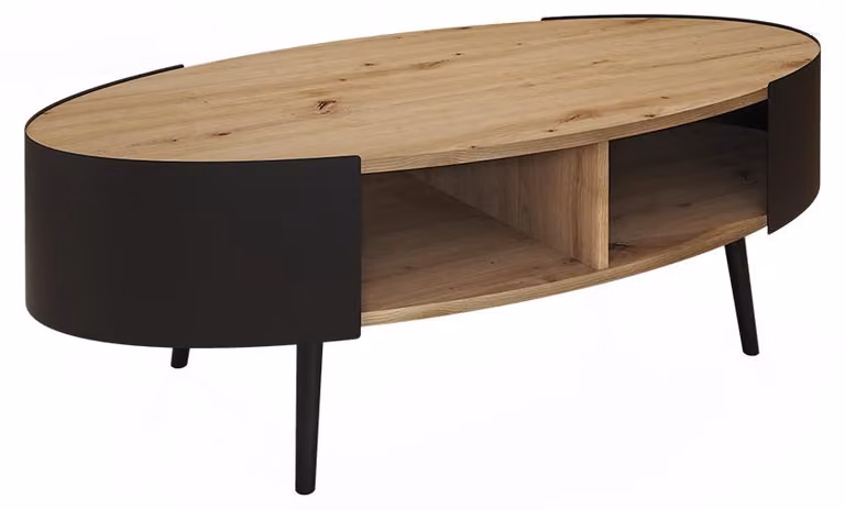 Tavolino Vicco Lofta Nero 120 x 60 cm, Model 58486