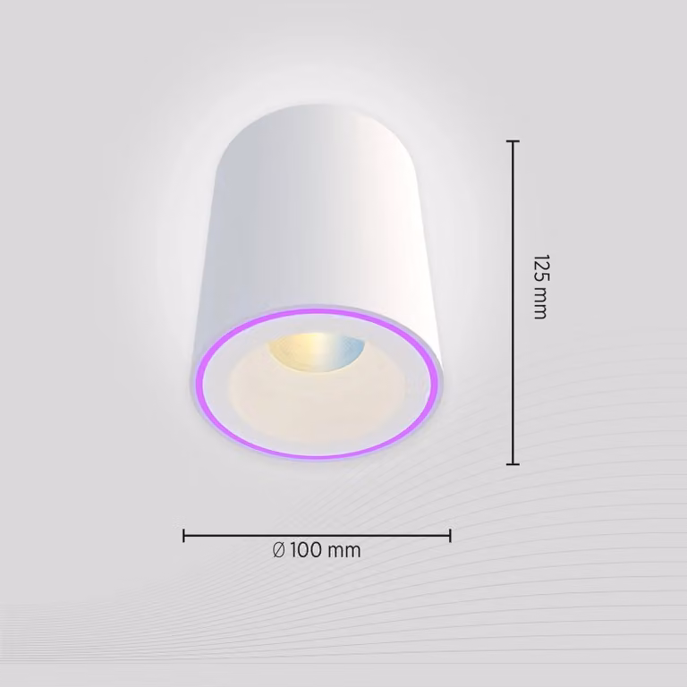 Calex Faretto da soffitto Smart Halo Spot LED, bianco Halo, dimmerabile, Bianco / Opale, Soggiorno / Sala da pranzo, Plastica, Moderno