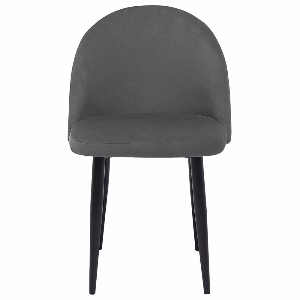 Set di 2 sedie da pranzo BELIANI in velluto grigio con design moderno e gambe oblique nere – 2