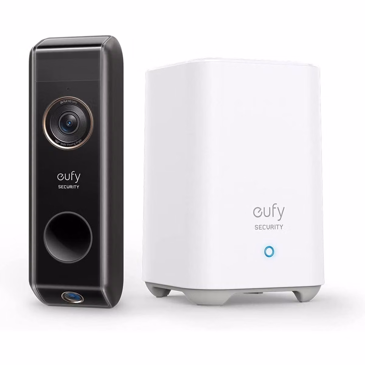 campanello video wireless eufy a doppia telecamera con HomeBase 2 (2K con HDR, sensore di movimento, IP65)