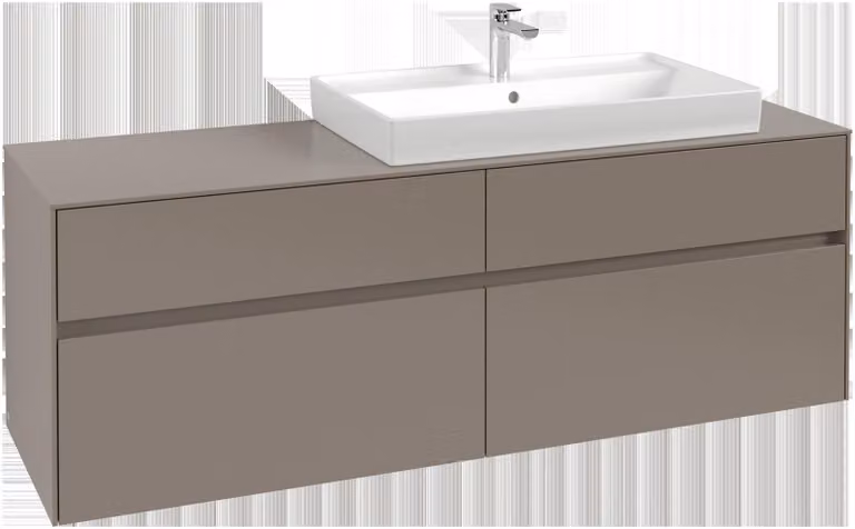 Villeroy & Boch Collaro Meuble sous-lavabo, 4 tiroirs, lavabo à droite, 1600x548x500mm, C02700VM, C02700VM