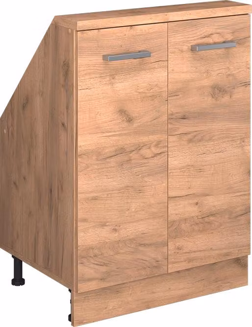 Mobile cucina sottotetto Vicco R-Line Rovere dorato 60 cm con 2 porte, Model 58266