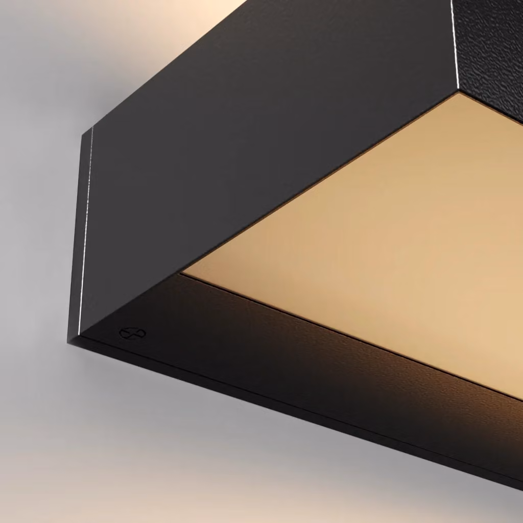 Applique moderna Maytoni con luce LED integrata IP65 in alluminio nero per giardino e parete – 2