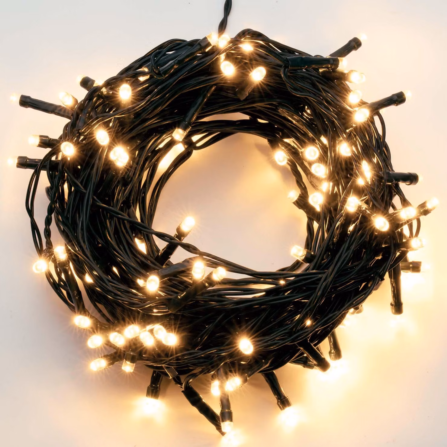 HELLUM luci fiabesche 80 LED bianco caldo per esterni distanza tra le prese 10cm 17,9m verde