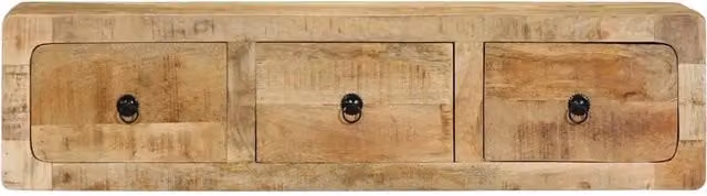 Mobile TV a Parete | Armadietto TV | Mobile Porta TV 100x32x25 cm Legno Grezzo Massello di Mango