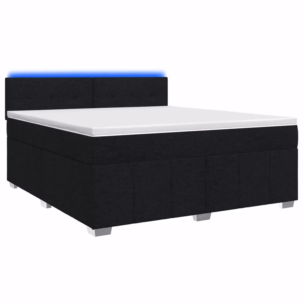Letto box spring ibrido vidaXL con materasso a molle insacchettate e base contenitore, nero, L/P: 140 x 190 cm – 2