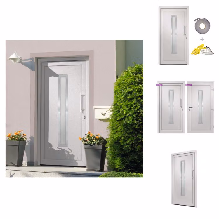 vidaXL Porta d'ingresso bianca 98x190 cm - Porte d'ingresso